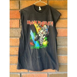 Vintage 1989 Iron Maiden "Maiden England" Tank Top Tee Shirt Size L Springford